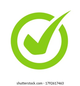 Green Check Mark Icon Vector On Stock Vector (royalty Free) 1792617463 