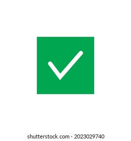 Green check mark icon. Vector check icon