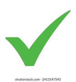 Green check mark icon. vector illustration.