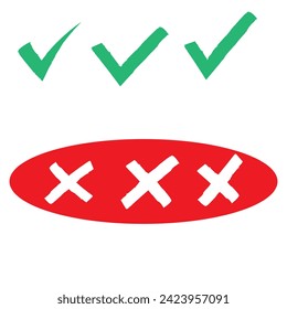  Icono de marca de verificación verde. Botón de marca de verificación del vector. Símbolo de marca