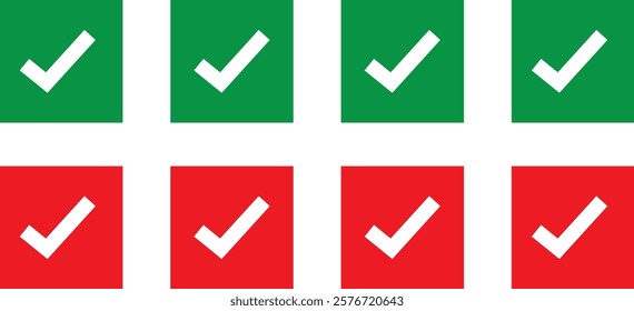 Green check mark icon. Check mark vector icon. Checkmark Illustration. Vector symbols set ,green checkmark isolated on white background. Correct vote choose isolated symbol.