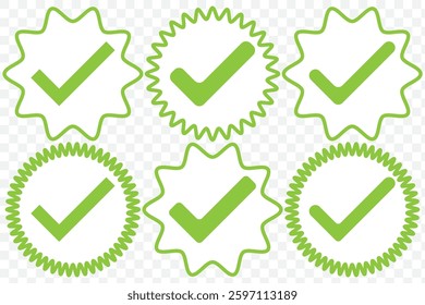 Green check mark icon vector design. EPS 10.