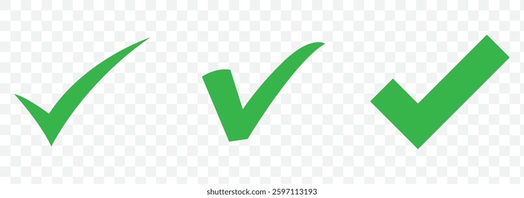Green check mark icon vector design. EPS 10.