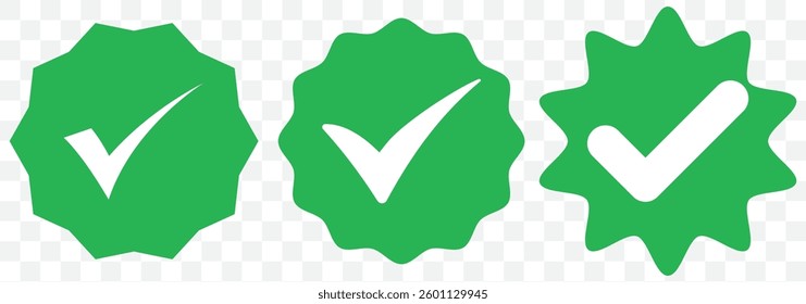 Green check mark icon. Check mark vector icon. Checkmark Illustration. Vector symbols set ,green checkmark isolated on white background. Correct vote choose isolated symbol. EPS 10.