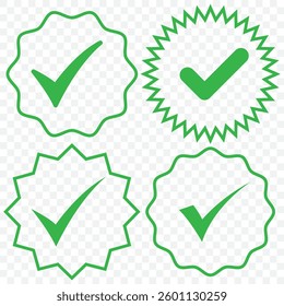 Green check mark icon. Check mark vector icon. Checkmark Illustration. Vector symbols set ,green tick mark isolated on white background. green tick. EPS 10.