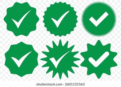 Green check mark icon vector design. Check mark icon vector design. Check mark set icon. Simple web buttons. Checkmarks and confirm. Round checkmark. EPS 10.