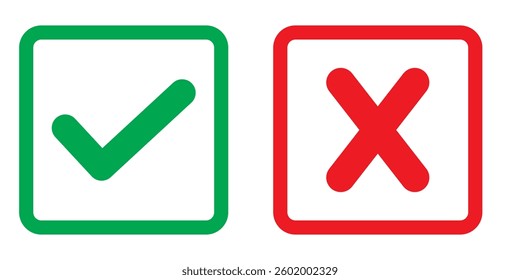 Green check mark icon. Check mark vector icon. Checkmark Illustration. Vector symbols set ,green checkmark isolated on white background. Correct vote choise isolated symbol