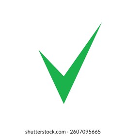 Green check mark icon. Vector illustration.
