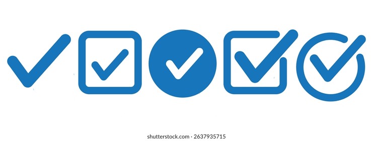 Green check mark icon. Check mark vector icon. Checkmark Illustration. Vector symbols set ,green checkmark isolated on white background. Correct vote choise isolated symbol.