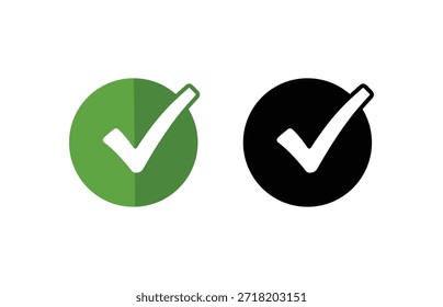 Green check mark icon. Check mark vector icon. Checkmark Illustration. Vector symbols set ,green checkmark isolated on white background