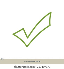 Green Check Mark Icon Vector Logo Template Illustration Design. Vector EPS 10.