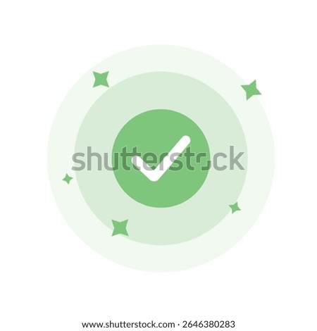 Green check mark icon vector. Confirm icon, order Confirm sign, accept symbol. Check Mark Icon Vector Template For Web, Mobile App. Checkmark vector Illustration.
