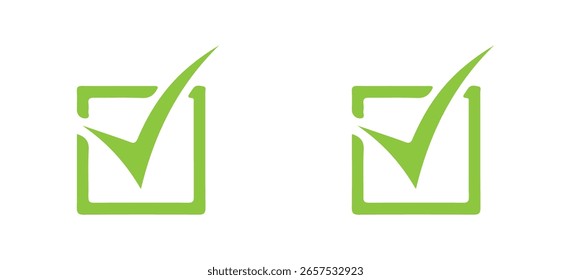 Green check mark icons. ,green checkmark isolated on white background. Vector symbols icon illustration eps 10