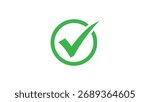 Green Check Mark Inside Circle symbol sign