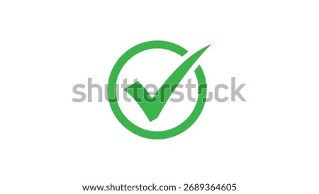 Green Check Mark Inside Circle symbol sign