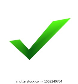 Green check mark isolated. Color vector check mark. Check mark icon.