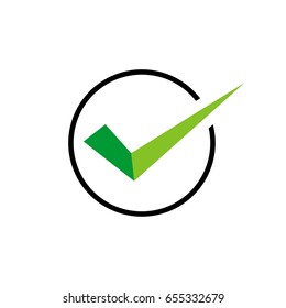 Green check mark logo template Illustration Design. Vector EPS 10.