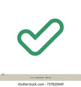 Green Check Mark Logo Template Illustration Design. Vector EPS 10.