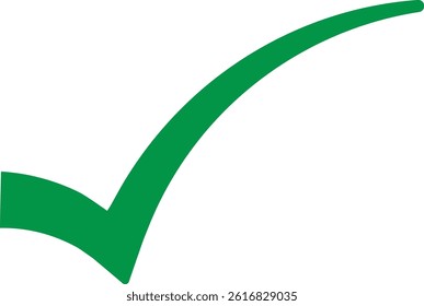 Green check mark on white background