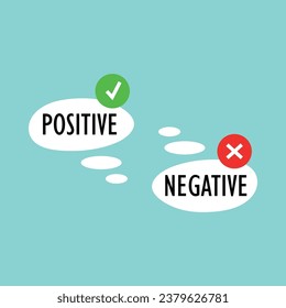 Green check mark and red cross color element. Positive, negative vector icon. Digital illustration for web page