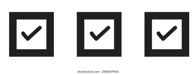 Green check mark and red cross icon.Set of simple icons in flat style: Yes-No, Approved-Disapproved, Accepted-Rejected, Right-Wrong, Correct-False, Green-Red, Ok-Not Ok. Vector illustration