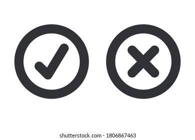 Green check mark and red wrong On the checked box. True or false