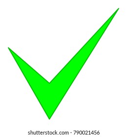 Green check mark sign
