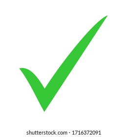 signo de marca de verificación verde aislado en fondo blanco. ilustración vectorial