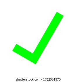 signo de marca de verificación verde aislado en fondo blanco. ilustración vectorial