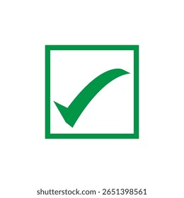 Ícone de Símbolo de Marca de Seleção Verde