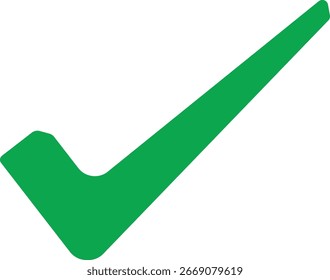 Símbolo de marca de verificación verde que representa corrección, Aprobación y validación. Ideal para App, documentos, formularios y tareas digitales. Ilustración vectorial simple para uso de diseño moderno.