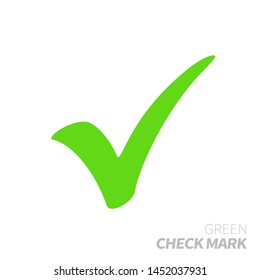 Green Check Mark. Vector Flat Checkmark.