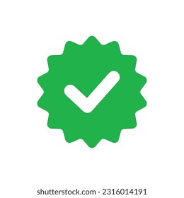 Green check mark vector icon