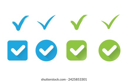 Green check marks in different variants.