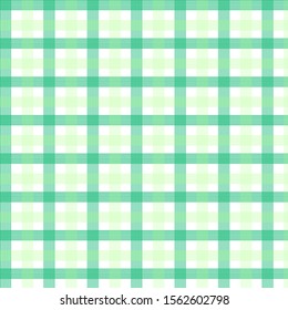 Green check seamless pattern. Texture for plaid, tablecloths, clothes, shirts, dresses, paper, bedding, blankets, quilts and other textile products. Vector illustration EPS 10