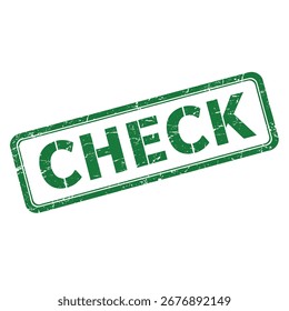 Aprobación de validación de fondo blanco de letras en negrita de sello de cheque verde