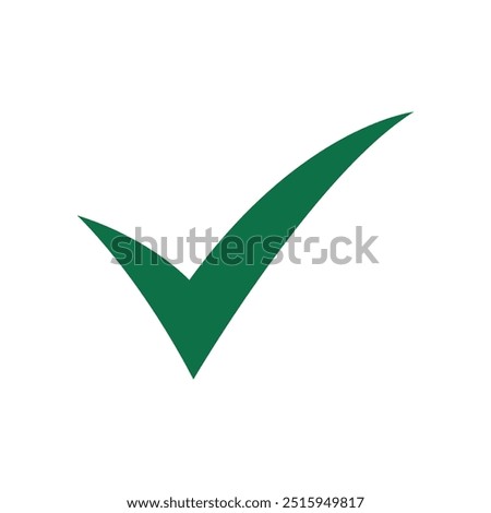 green check tick mark sign vector