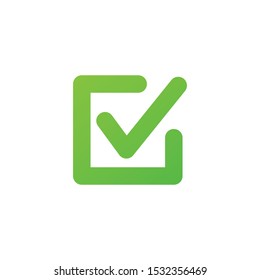 Green Checkbox Icon Vector Illustration Isolated On White Background