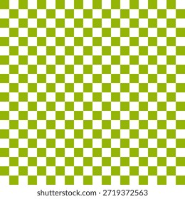 Patrón sin fisuras de cuadros verdes. Formas geométricas vibrantes en el diseño retro de la cuadrícula. Forma abstracta dibujada a mano, estética vintage y motivo repetitivo sin fisuras. Vector de rejilla monocromo Bg Print.