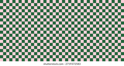 Verificador Verde Padrão Sem Costura. Padrão xadrez verde e branco com formas geométricas vibrantes. Projeto retrô desenhado à mão com geometria abstrata bg. Trendy vintage grade fundo.