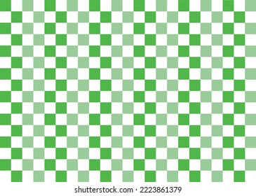 green Checkerboard Background Vector Abstract Seamless Pattern popular grid pattern Print on the wall or the tablecloth.