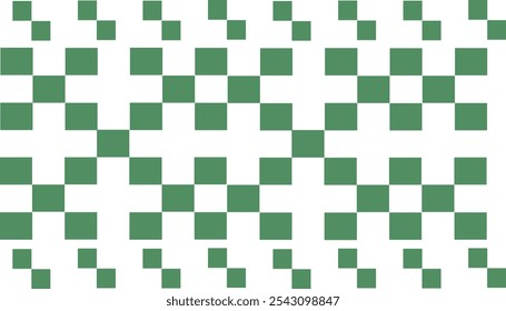 Verde Checkerboard Vetor de Fundo Abstrato Padrão sem emenda padrão de grade popular Impressão Japonês