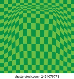 Green checkerboard pattern background. Vector background.
