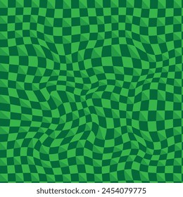 Green checkerboard pattern background. Vector background.