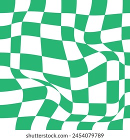 Green checkerboard pattern background. Vector background.