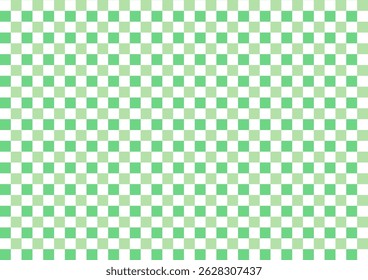 Green Checkerboard Pattern An image with a green and white checkerboard pattern. The squares are evenly spaced and the green color is a light, vibrant hue.