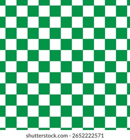 green checkerboard visual distortion illusion. Chess board. Vector illustration
