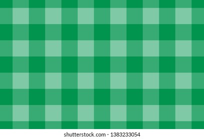 Green checkered cotton background - Vector Illustration.