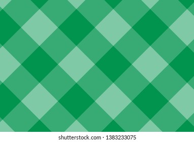 Green checkered cotton background - Vector Illustration.