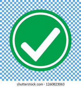 Green checklist icon, chec mark icon vector